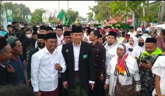 Datangi Puncak 1 Abad NU, AHY jadi Rebutan Swafoto Nahdliyin
