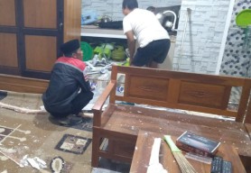 Duarrr....Dapur Villa di Banyuwangi Berantakan Akibat Ledakan Tabung Elpiji