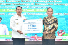 Lamongan Jadi Pilot Project Perlindungan Jaminan Sosial Ketenagakerjaan Petani Tembakau Nasional, Megilan!