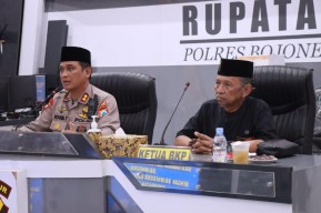 Polres Bojonegoro Rangkul BKP, Dilarang Pakai Atribut Perguruan Silat di Malam Takbiran