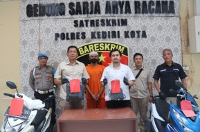 Pencuri Motor di Alfamart dan Rumah Makan Pagaruyung Kota Kediri Ditangkap