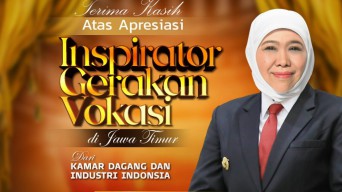 Khofifah Dinobatkan sebagai Inspirator Gerakan Vokasi Jawa Timur