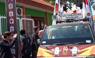 Kirab Pemilu KPU Kabupaten Pasuruan Digelar Sepekan Lintasi 21 Kecamatan