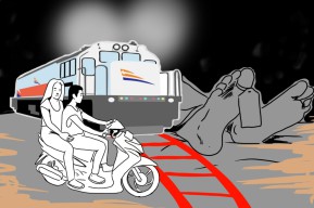 2 Gadis SMA Sidoarjo Tewas Tertabrak Kereta Api di Perlintasan Tanpa Palang Pintu