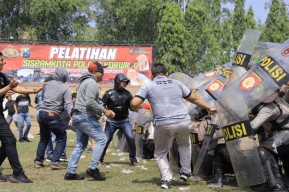 Sispamkota Gelar Simulasi Uji Kesiapan Personel Gabungan