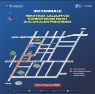Konser Noah HUT Ponorogo, Ini Rekayasa Lalu Lintas Sekitar Alun-alun