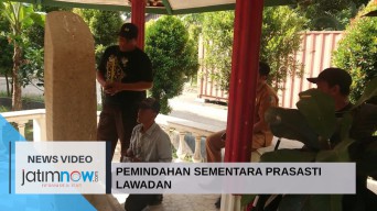 Video: Pemindahan Sementara Prasasti Lawadan Tulungagung