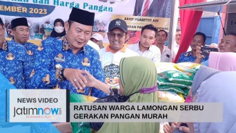 Video: Ratusan Warga Serbu Gerakan Pangan Murah di Lamongan