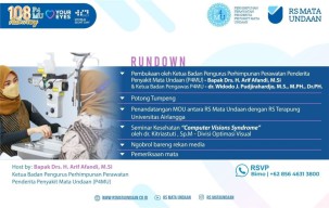 RS Mata Undaan Akan Gelar Pemeriksaan Mata Khusus Rekan Media se-Jawa Timur