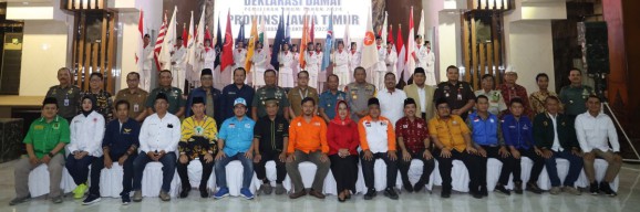 Pangdam V Brawijaya Deklarasikan Pemilu Damai di Surabaya  
