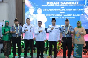 Pisah Sambut Kalapas Pasuruan, Kakanwil Kemenkumham Jatim: Lanjutkan Silaturahmi Antar Instansi
