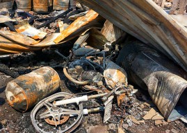 20 Drum BBM dan 6 Rangka Motor Ditemukan di Lokasi Kebakaran Pom Mini Sidoarjo