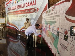 Forkopimda di Dua Wilayah Tanda Tangani Deklarasi Pemilu Damai