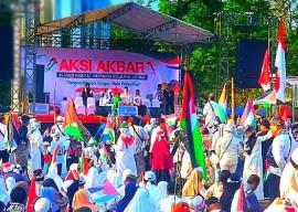2000 Warga Padati Alun-Alun Sidoarjo Gelar Aksi Bela Palestina