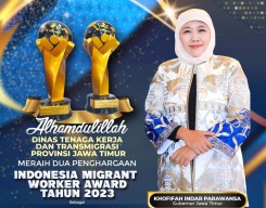 Jatim Raih 2 Penghargaan Indonesian Migrant Worker Award 2023