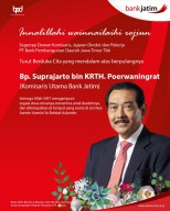 Komisaris Utama Bank Jatim Suprajarto Berpulang ke Rahmatullah