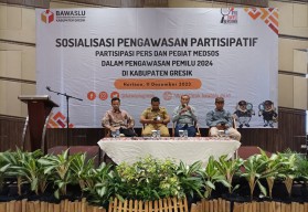 Bawaslu Gresik Gelar Diskusi Partisipasi Pers dan Pegiat Medsos dalam Pengawasan Pemilu 2024