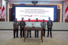 Perkuat KUB, Bank Jatim Teken NDA dan PKS Sinergitas Bisnis dengan Bank Lampung