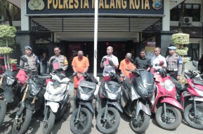 Sindikat Curanmor Kota Malang Diringkus, Barang Bukti Disimpan di Pasuruan