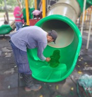 DLH Kota Malang Perbaiki Permainan Anak di Alun-Alun, Jamin Keamanan Wahana
