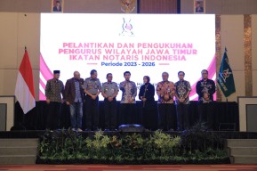 Kakanwil Kemenkumham Hadiri Pengukuhan Pengwil Jatim INI: Harus Tetap Solid