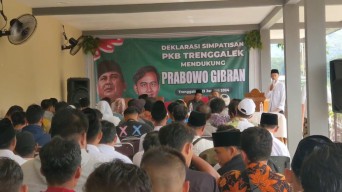 Ratusan Simpatisan PKB Trenggalek Balik Arah Dukung Prabowo-Gibran, Lho!