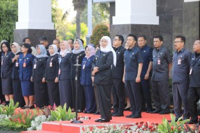 Apel Terakhir, Khofifah Minta Tetap Jaga Sinergitas: Sampaikan Terima Kasih Saya