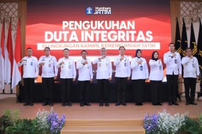 9 Duta Integritas di Kemenkumham Jatim Diharapkan jadi Role Model Cegah Korupsi