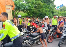 Ratusan Remaja Terjaring Razia Balap Liar di Lingkar MAS Sidoarjo