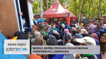Video: Warga Serbu Operasi Pasar Murah Disperindag Lamongan