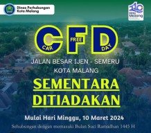 Pemkot Malang Tiadakan Car Free Day Selama Ramadan, Ini Alasannya