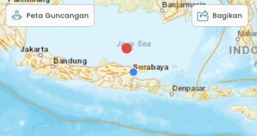 Tuban Diguncang Gempa Magnitudo 6.0, Terasa hingga Sidoarjo dan Surabaya