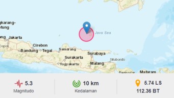 Perairan Tuban Diguncang Gempa Susulan, 5.3 Magnitudo