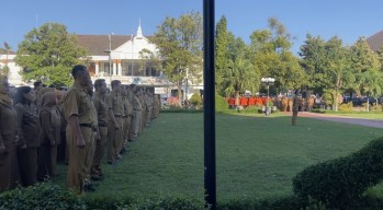 Pesan Kang Giri untuk ASN Ponorogo saat Apel Perdana usai Lebaran
