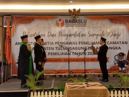 57 Panwascam Pilkada 2024 Dilantik Bawaslu Tulungagung