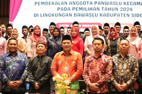 54 Panwaslu Sidoarjo Dilantik, Plt Bupati Beri Pesan Khusus