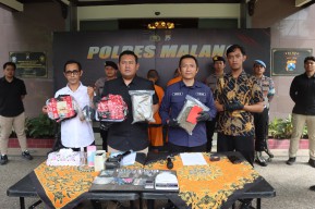 Polres Malang Bongkar Peredaran Narkotika Jaringan Lapas, Sita 2 Kg Ganja
