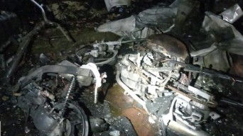 Ruko 2 Lantai dan Pom Mini di Kediri Terbakar