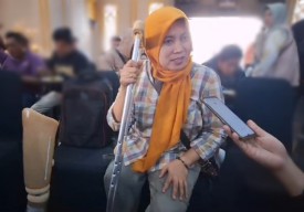 Kisah Korban Kecelakaan Terima Kaki Palsu dari Polresta Kota Malang