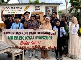 Kopi Pagi Tulungagung Deklarasikan Dukung KH Marzuqi Mustamar Maju Pilgub Jatim