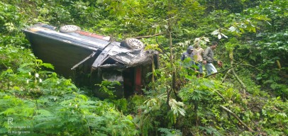 Pikap Jatuh ke Jurang di Gunung Gumitir Jember saat Cuaca Berkabut dan Hujan