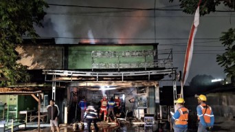 Kios Laundry di Tulungagung Terbakar saat Karyawan Ganti LPG Mesin Pengering