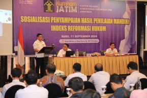 Kemenkumham Jatim Gelar Sosialisasi Penyampaian Hasil Penilaian Mandiri IRH
