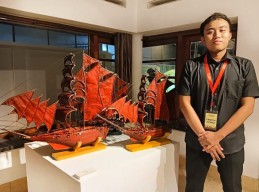 Pemuda di Sidoarjo Ciptakan Miniatur Kapal, Terinpirasi dari Sampah TPA Jabon