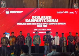 Deklarasi Kampanye Damai, Subandi dan Mas Iin Beradu Pesan untuk Warga Sidoarjo