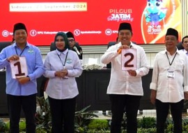 Nomor Urut Pilkada Sidoarjo 2024: Subandi - Mimik 1, Mas Iin - Abah Edy 2