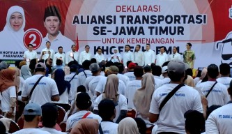 Aliansi Transportasi se-Jawa Timur Deklarasi Dukung Khofifah-Emil