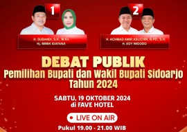 Debat Perdana Pilbup Sidoarjo, Fokus Peningkatan Kesejahteraan Masyarakat