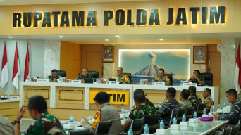 Rakor Pengamanan Pilkada 2024 dengan Polda Jatim, Ini Pesan Pangdam Brawijaya