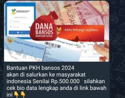 Hoax Pencairan Bansos PKH Disebar via Telegram, Waspada Modus Penipuan!